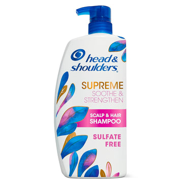 Head & Shoulders Supreme Dandruff Shampoo With Argan Oil, Anti Dandruff Scalp Treatment, Sulfate Free, Soothes Scalp, Deep Moisturization, Controls Itch, Natural Rose Essence, 28.2 Fl Oz