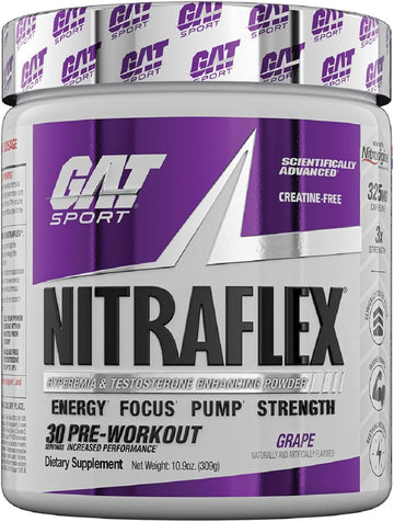 GAT SPORT, Nitraflex Advanced Pre-Workout Powder, Increases Blood Flow