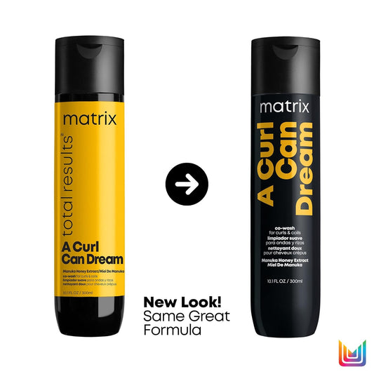 Matrix A Curl Can Dream Co-Wash Cleansing Conditioner And Rich Hair Mask Set | Revives Curls Between Washes | For Curly & Coily Hair | With Manuka Honey Extract | Packaging May Vary