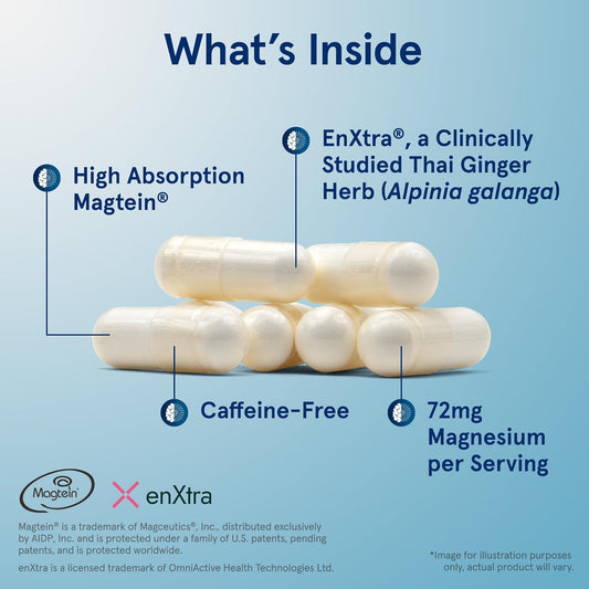 Jarrow Formulas Magmind Productivity With Magtein 1G (Magnesium L-Threonate), And Enxtra 300 Mg, Dietary Supplement For Cognition Support, Mental Wellness Supplement, 60 Veggie Capsules, 30 Day Supply