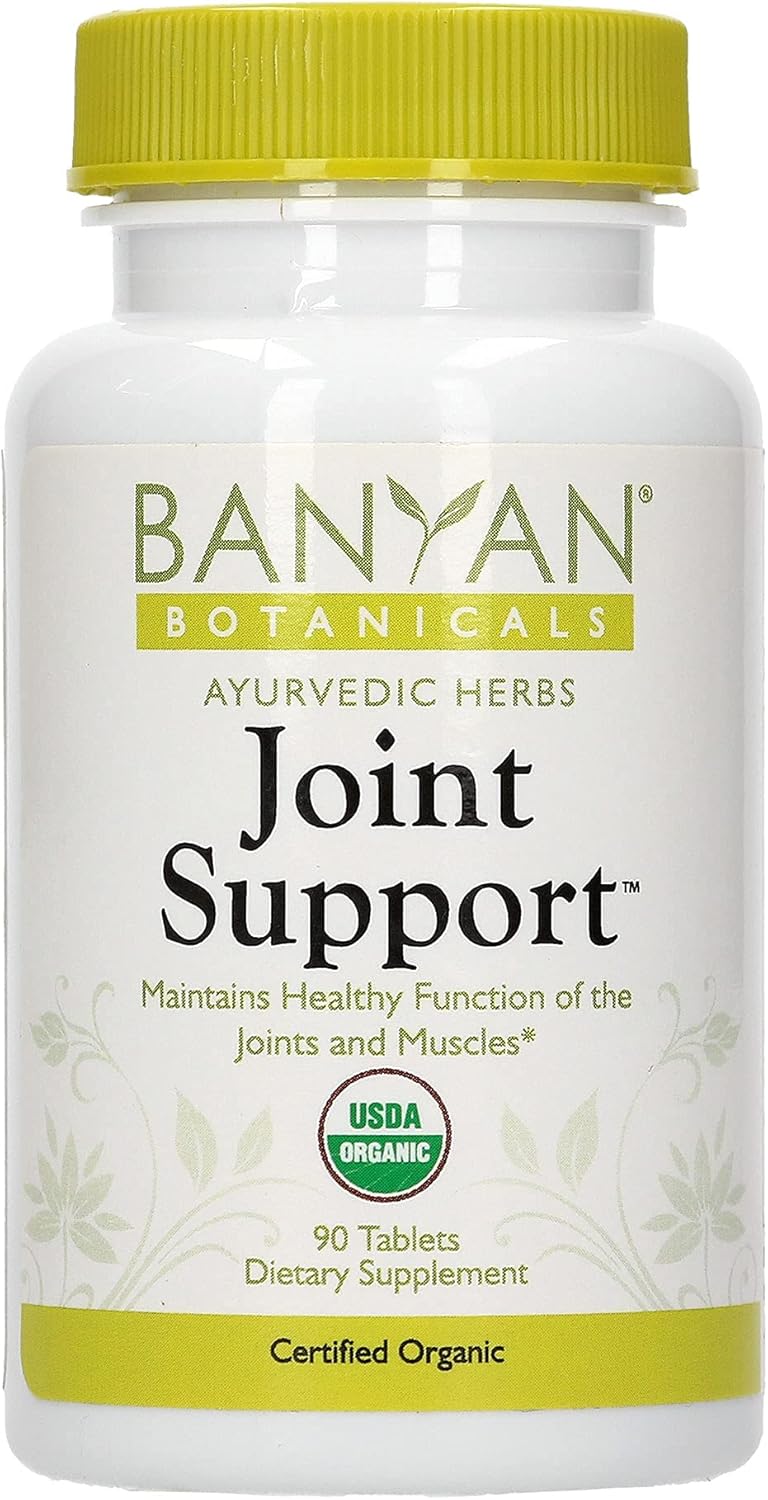 Banyan Botanicals Joint Support â€“ Organic Joint Supplement with Turmeric, Amla & Guggulu Resin â€“ for Healthy Joints & Comfortable Movement* â€“ 90 Tablets â€“ Non-GMO, Sustainably Sourced, Vegan