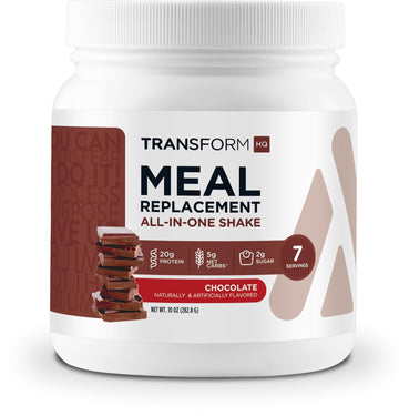Transformhq Meal Replacement Shake Powder 7 Servings (Chocolate) - Gluten Free, Non-Gmo