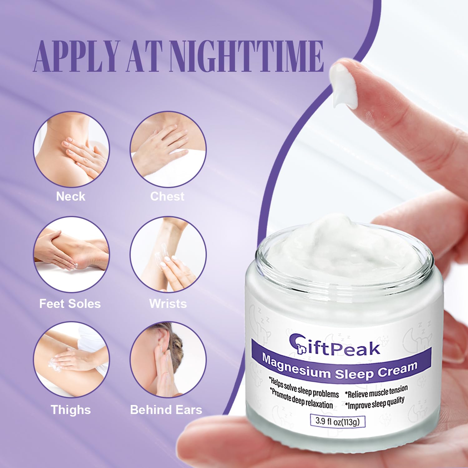 Giftharbor Magnesium Lotion For Sleep,Magnesium Cream For Sleep Magnesium Butter Soothes Muscle Tension Magnesium Lotion For Kids Topical Magnesium Butter For Calm & Relaxation - Lavender - 4Fl Oz : Beauty & Personal Care