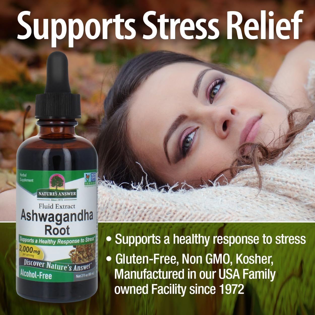 Nature'S Answer Alcohol-Free Ashwagandha Root, 2-Fluid Ounces