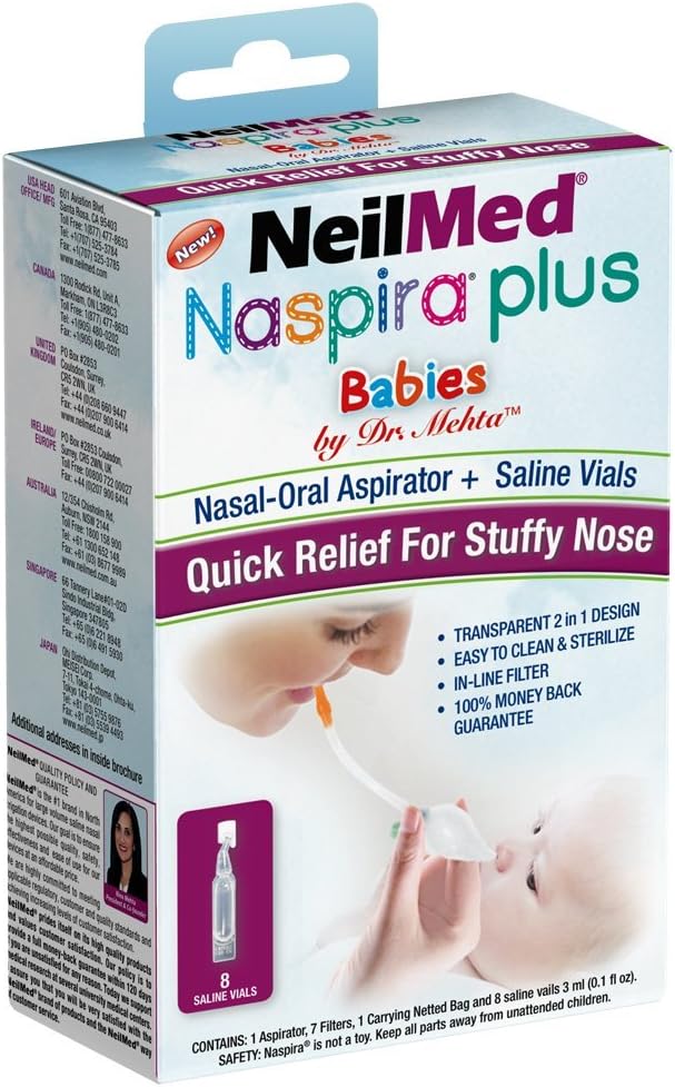 NeilMed Naspira Plus Nasal Oral Aspirator, 1 Count