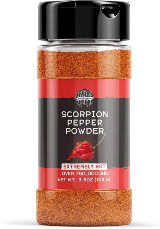 Birch & Meadow Pepper Powder Bundle, (1 Cup Each) Scorpion Pepper & Ghost Chile Pepper, Extremely Hot, Ground Pepper