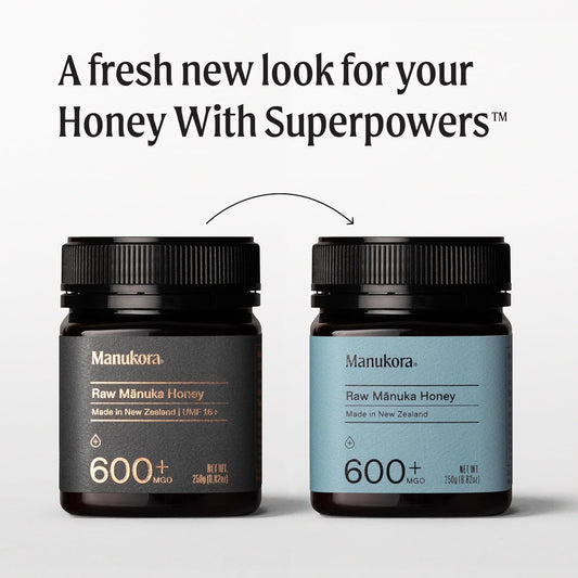 Manukora Raw Manuka Honey Mgo 600+ From New Zealand, Non-Gmo, Monofloral, Traceable From Hive To Hand, Daily Immune Support - 250G (8.8 Oz)