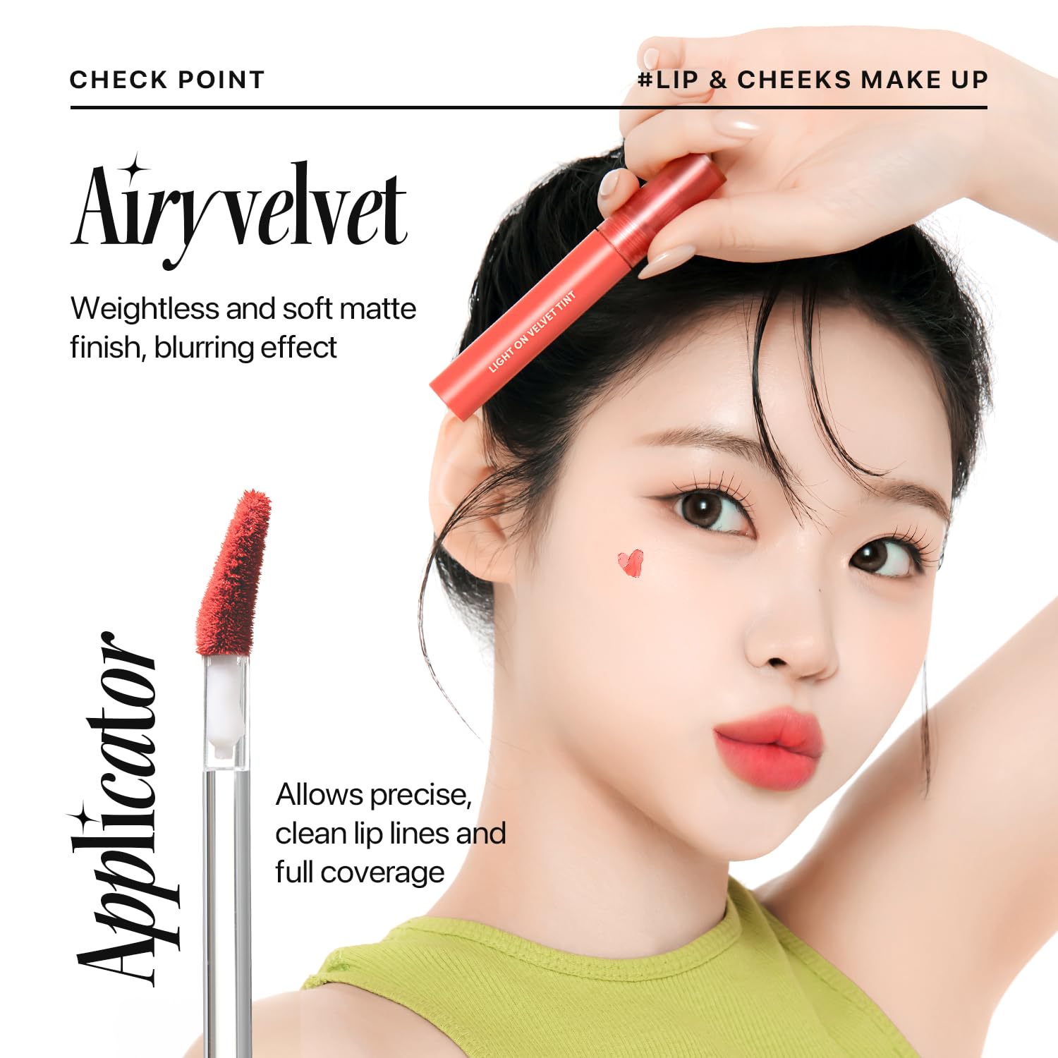 Nature Republic Light On Velvet Tint (02 Fresh Guava),Liquid Lipstick,Lip Tint,Blur Effect,Lip& Cheek,Nude Lip,Soft Creamy Matte Finish Lip, Velvety, Lip Stain, High Pigment, Korean Lip Makeup