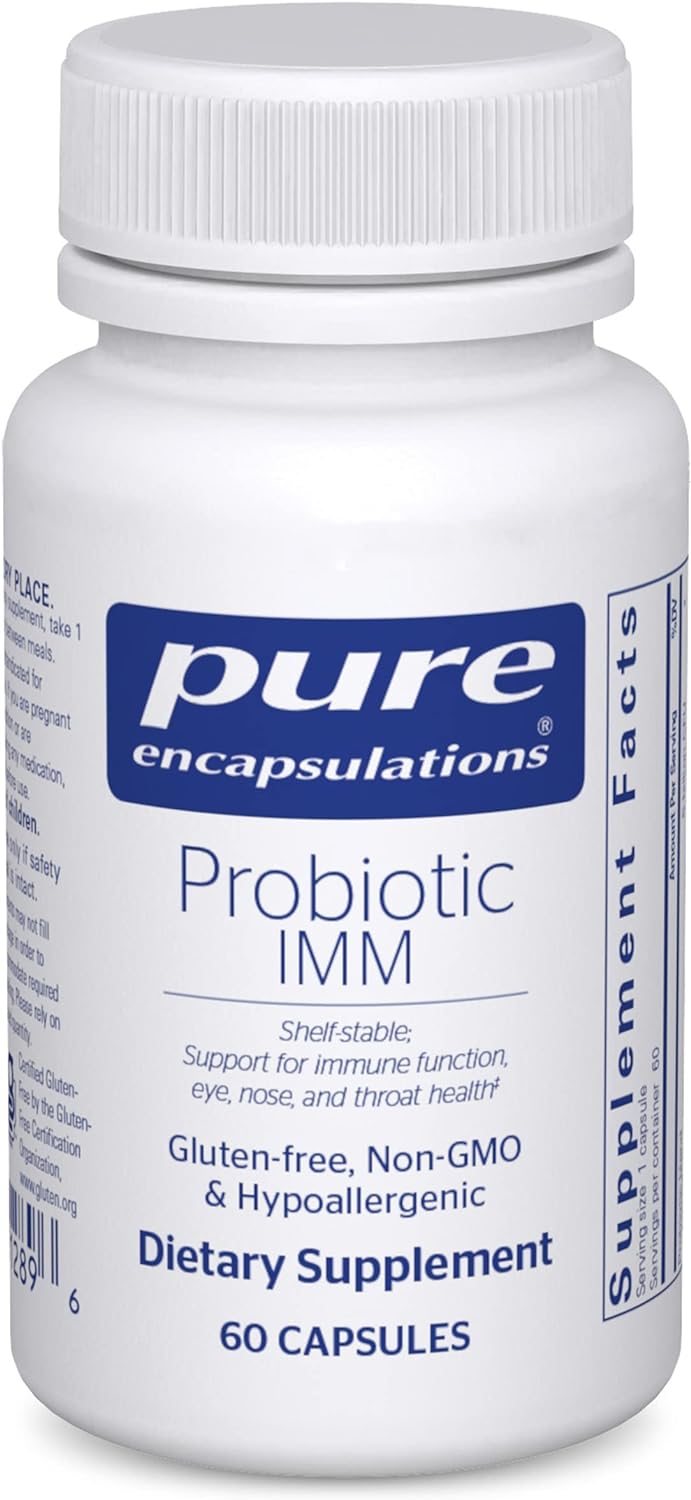 Pure Encapsulations Probiotic IMM | Shelf Stable Probiotic Blend to Support Immune Function and Maintain Eye, Nose and Throat Health* | 60 Capsules