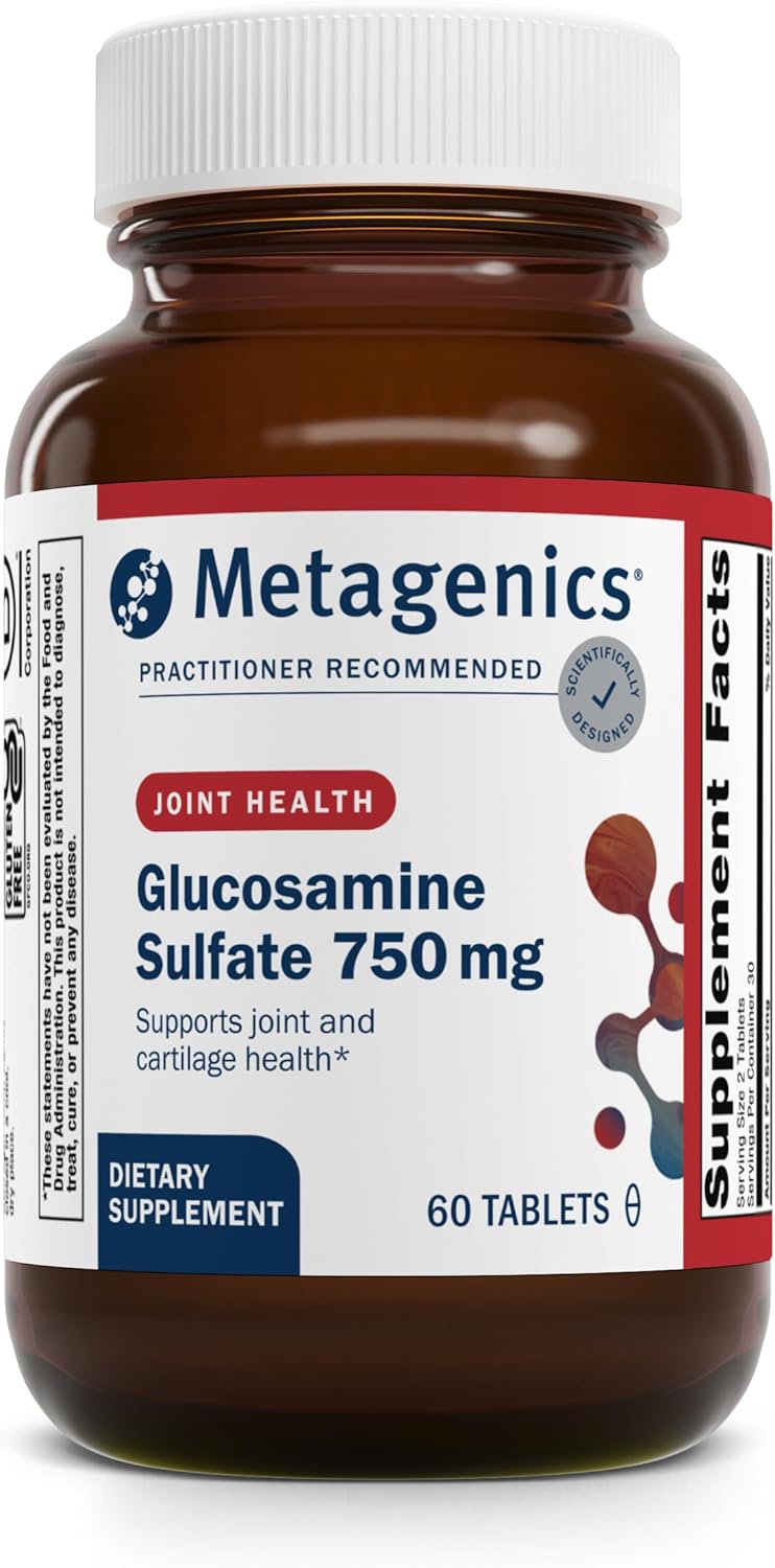 Metagenics Glucosamine Sulfate 750 Mg - Joint Support, Mobility & Cartilage Supplement* - With Vit C - Support Joints* - Non-Gmo & Gluten-Free - 60 Tablets
