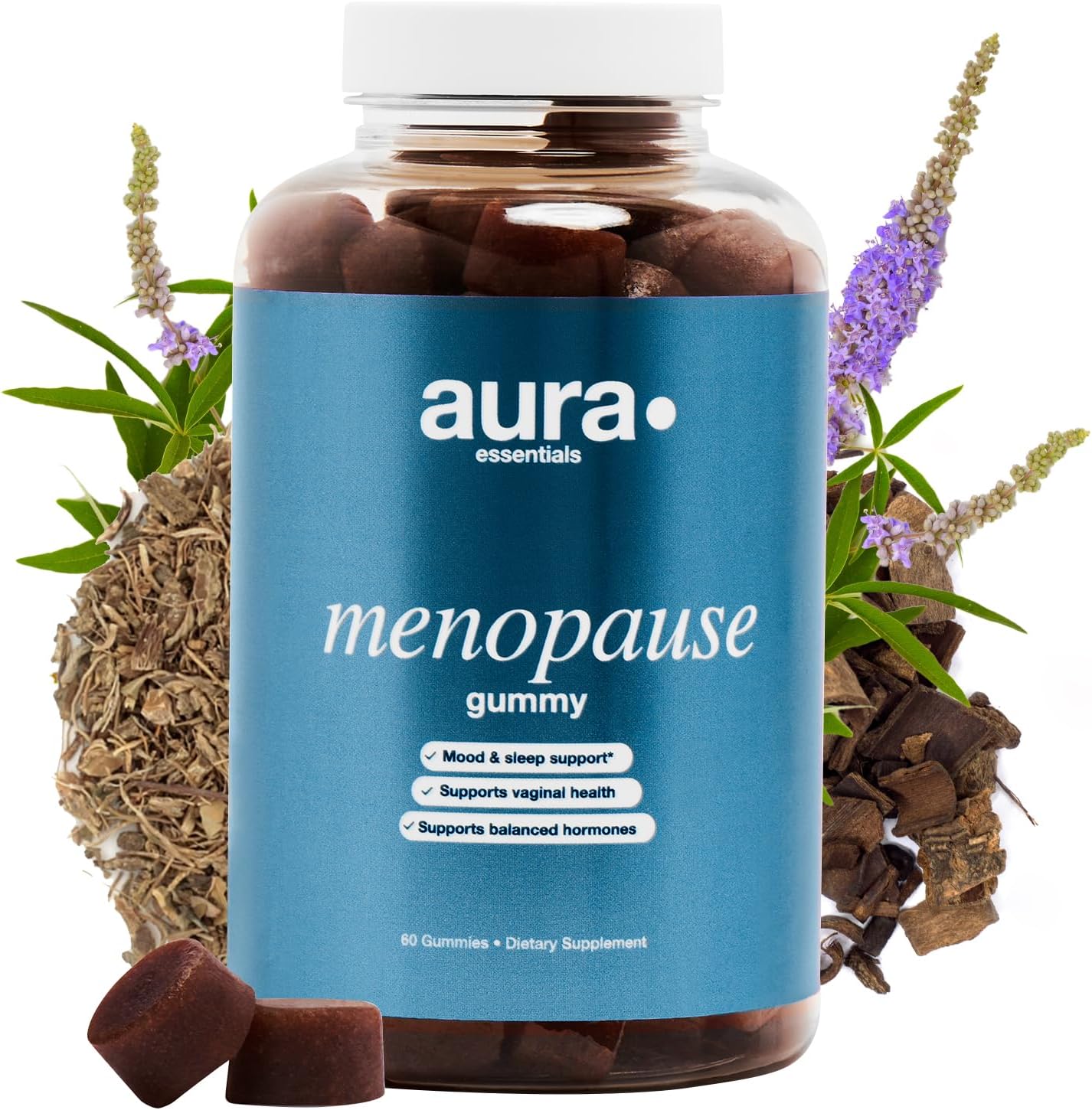 Menopause Gummy Supplements with Magnolia Bark Extract for Multi-Benefit Relief of Night Sweats and Hot Flashes with Natural Energy Support - 60 Gummies