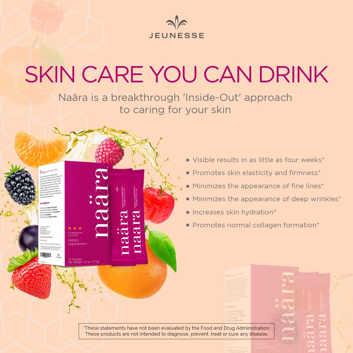 Jeunesse Naara Hydrolised Collagen Beauty Drink Naära : Health & Household