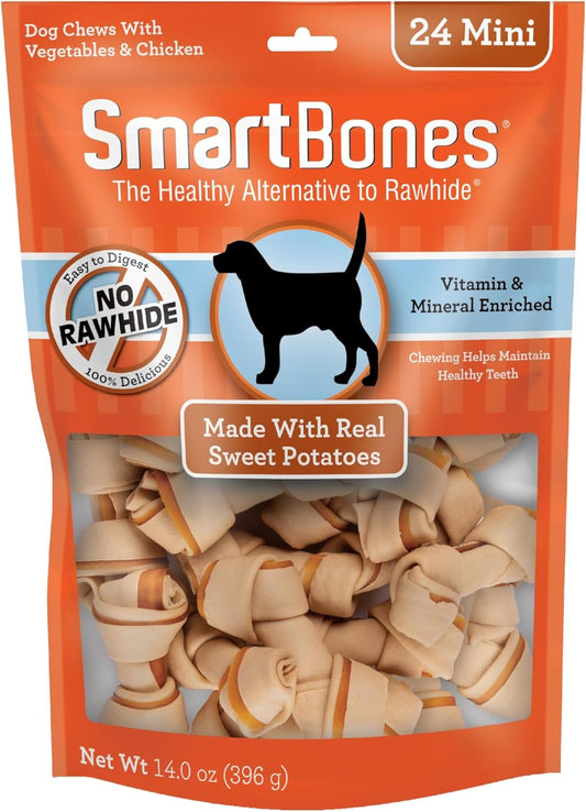 Smartbones Mini Sweet Potato Chews (24 Pack), Sbsp-02002, Mini-24 Pieces/Pack