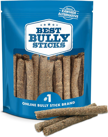 Premium Real Beef Dog Treats - Bully Snap Stick, 20 Pack - 100% Natural, No Additives - Reward, Puppy & Dog Training Treats - Usa Packed - Healthy, Easy To Digest, Rawhide-Free, High Protein