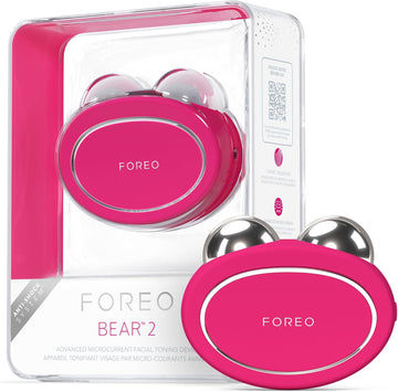 Foreo Bear 2 Advanced Lifting & Toning Microcurrent Facial Device, Anti Aging Face Sculpting Tool, Instant Face Lift, Firm & Contour, Non-Invasive Skin Care Tools, Fuchsia