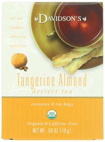 Davidson'S Organics, Tangerine Almond, 8-Count Tea Bags, Pack Of 12