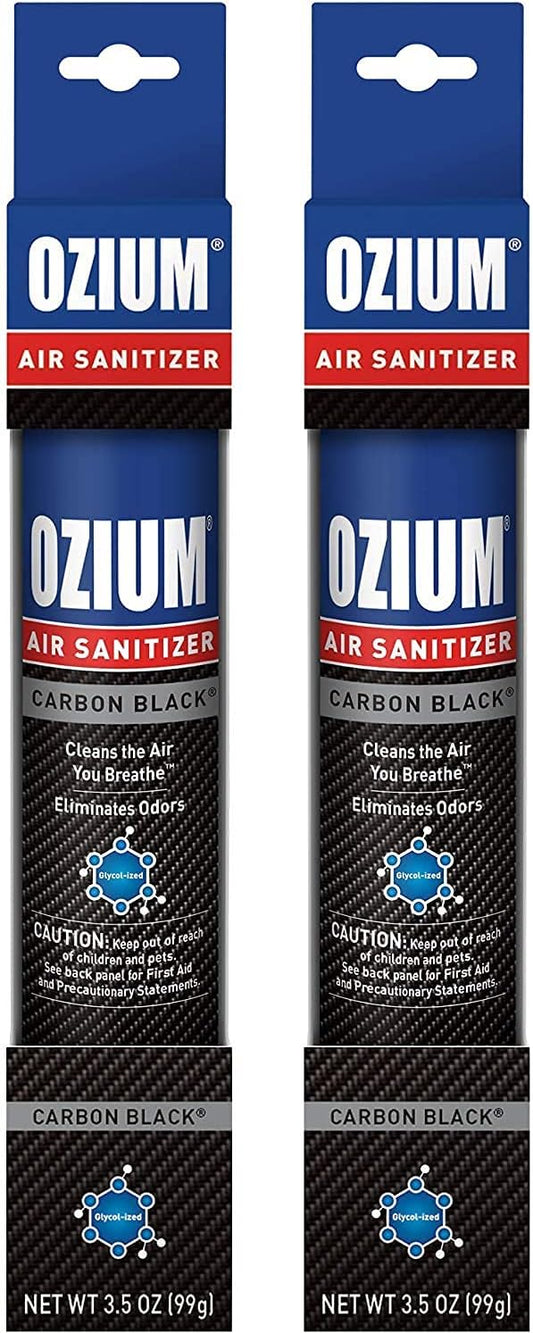Ozium 3.5 Oz. Air Sanitizer & Odor Eliminator for Homes, Cars, Offices and More, Carbon Black Scent, 2 Pack : Health & Household