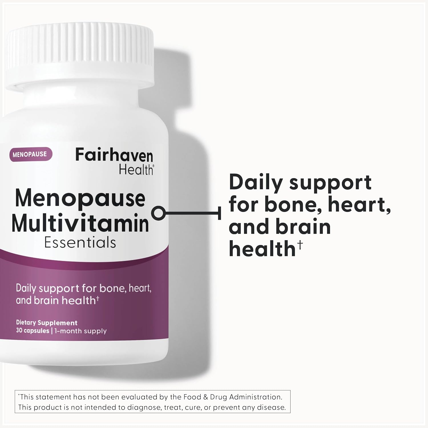 Fairhaven Health Menopause Relief Multivitamin Essentials | Hormone Free Menopause Supplements For Women | Methylated Multivitamin For Women 50 And Over | Hot Flash Relief* | Non-Gmo | 30 Capsules : Health & Household