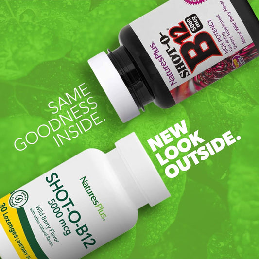 Nature'S Plus Shot-O-B12 Lozenges Wild Berry - 5000 Mcg - 30 Lozenges