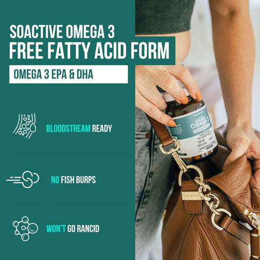 SoActive? Omega 3 EPA & DHA | Free Fatty Acid Form Omega 3 | Near Perf