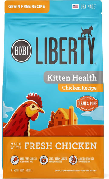 Bixbi Liberty Dry Cat Food Kitten Health Chicken Recipe, 2.5Lb