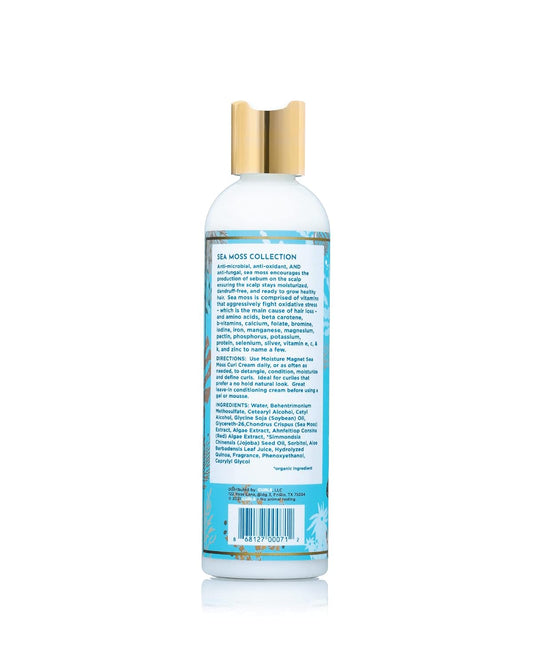 Curls Sea Moss Moisture Magnet Cream - Attracts And Locks In Moisture - Defines, Sculpts Waves, & Controls Frizz - For All Types 8Oz, 1 Count