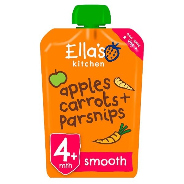 Ella'S Kitchen Organic Carrots, Apples & Parsnips 4M+ 120G