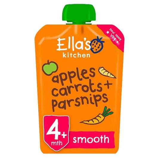 Ella'S Kitchen Organic Carrots, Apples & Parsnips 4M+ 120G