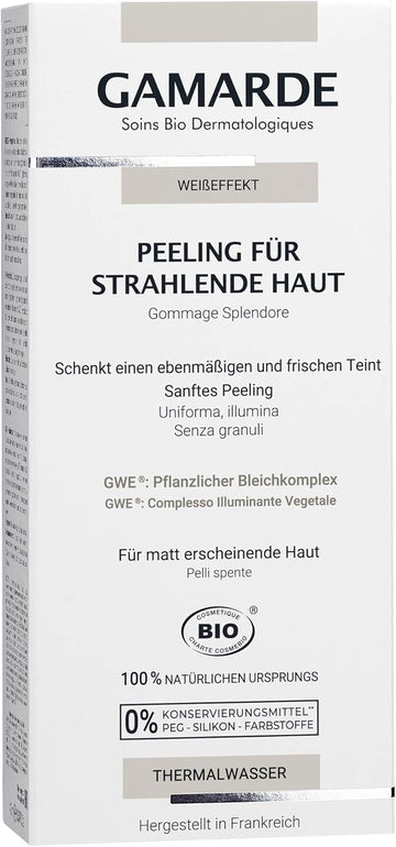 Gamarde Organic Cosmetics I Exfoliate For Radiant Skin White Effect Care With White Effect Tube 40 G