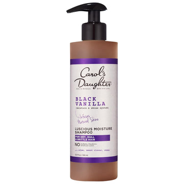 Carol'S Daughter Black Vanilla Moisture Sulfate Free Shampoo For Curly, Wavy Or Natural Hair, Moisturizing Hair Care For Dry, Damaged Hair, 12 Fl Oz