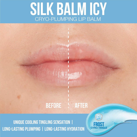 Huda Beauty Solk Balm Icy Lip Gloss Voluminizer