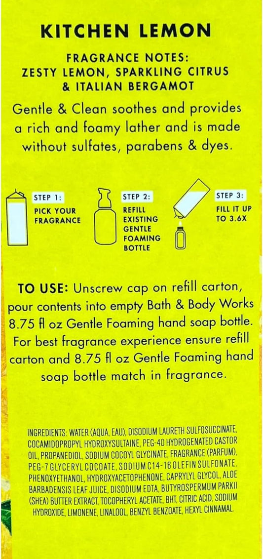 Bath & Body Works Refill For Foaming Hand Soap Soft And Clean Lemon Kitchen, 32 Fluid Ounces (Lemon Kitchen), 32 Oz Liquid (1 Pack)