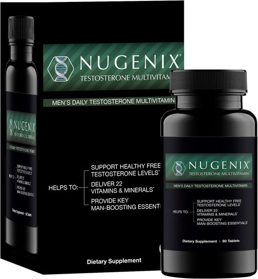 Nugenix Men'S Daily Testosterone Multivitamin - 19 Vitamins And Minerals, Supports Free Testosterone