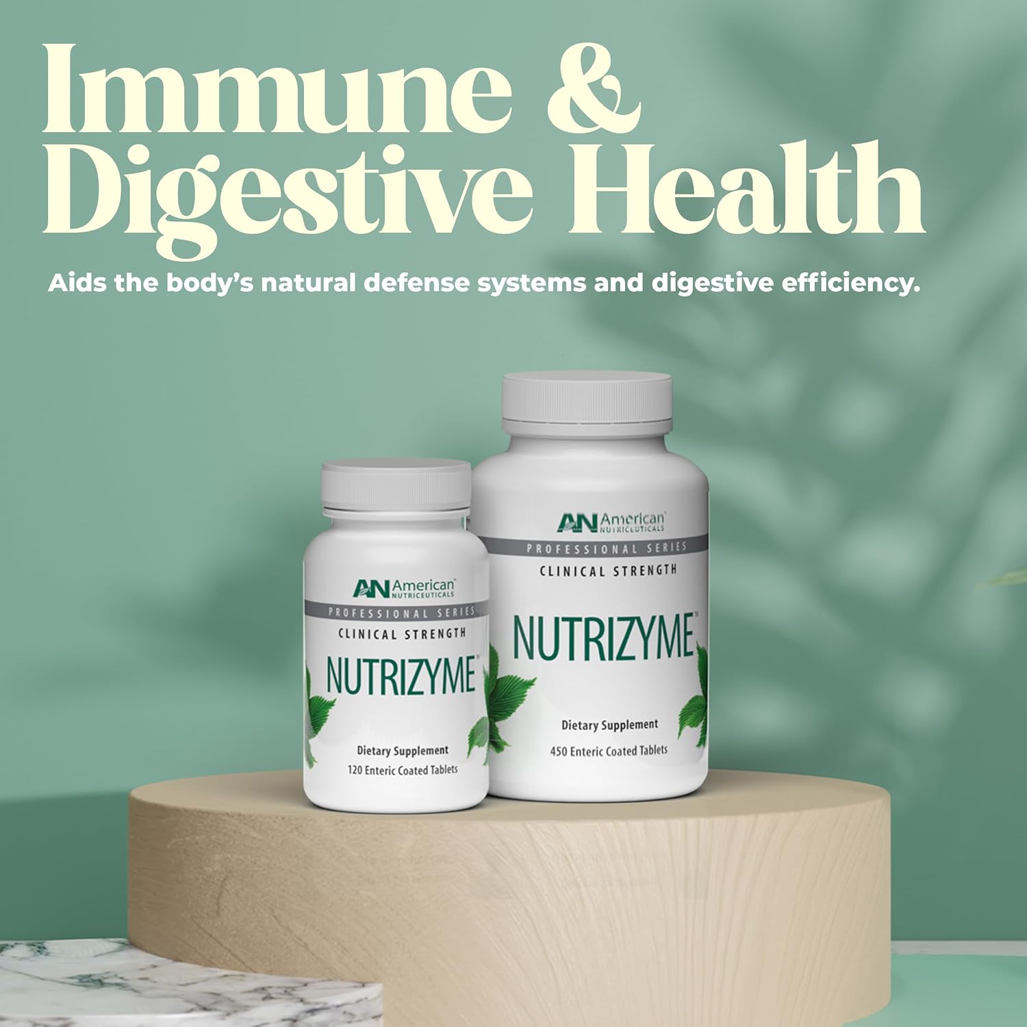 Vitality C American Nutriceuticals - Nutrizyme- Proteolytic Enzymes For Recovery Support - Supports Healing Processes, Circulation, Immunity - Bolsters Digestion - 450 Capsules / 5 Month Supply : Health & Household