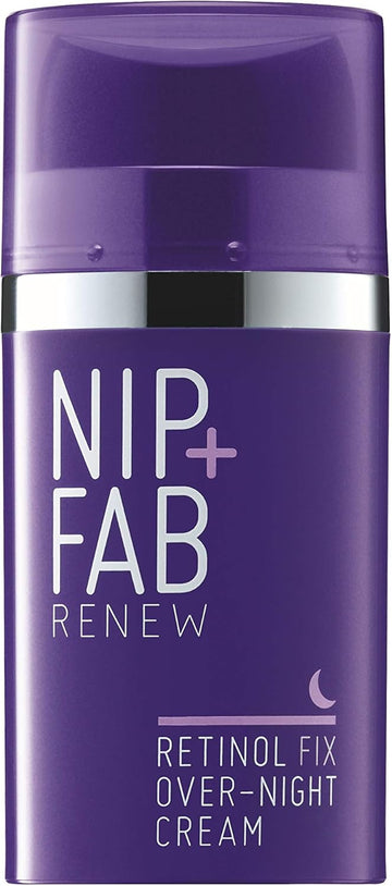 Nip + Fab Retinol Fix Overnight 0.1% Retinol Cream For Face With Hyaluronic Acid, Pro-Age Facial Cream For Pigmentation And Age Dark Spots, 50 Ml (Pack Of 1)