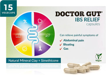 Doctor Gut Ibs Relief Capsules, 30 Caps - Stomach Pain Relief, Bloating Relief, Trapped Wind & Gas Relief - Drug-Free, Natural Clay, Expels Harmful Causes Of Irritable Bowel Syndrome