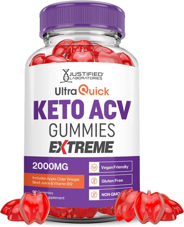 Ultra Quick Keto Acv Gummies Extreme 2000Mg Ultraquick Keto Gummies Apple Cider Vinegar Formulated With Pomegranate Beet Juice Powder B12 Vegan Non Gmo 60 Gummys