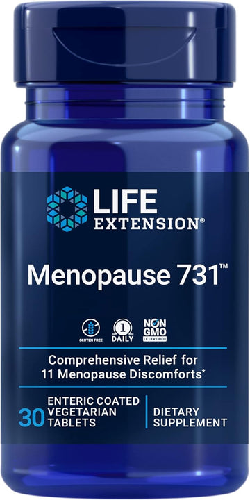 Life Extension Menopause Relief – Siberian Rhubarb – Menopause Supplement For Women – Ease Hot Flashes, Mood Swings, Night Sweats Relief – Gluten-Free, Non-Gmo, Vegetarian – 30 Tablets