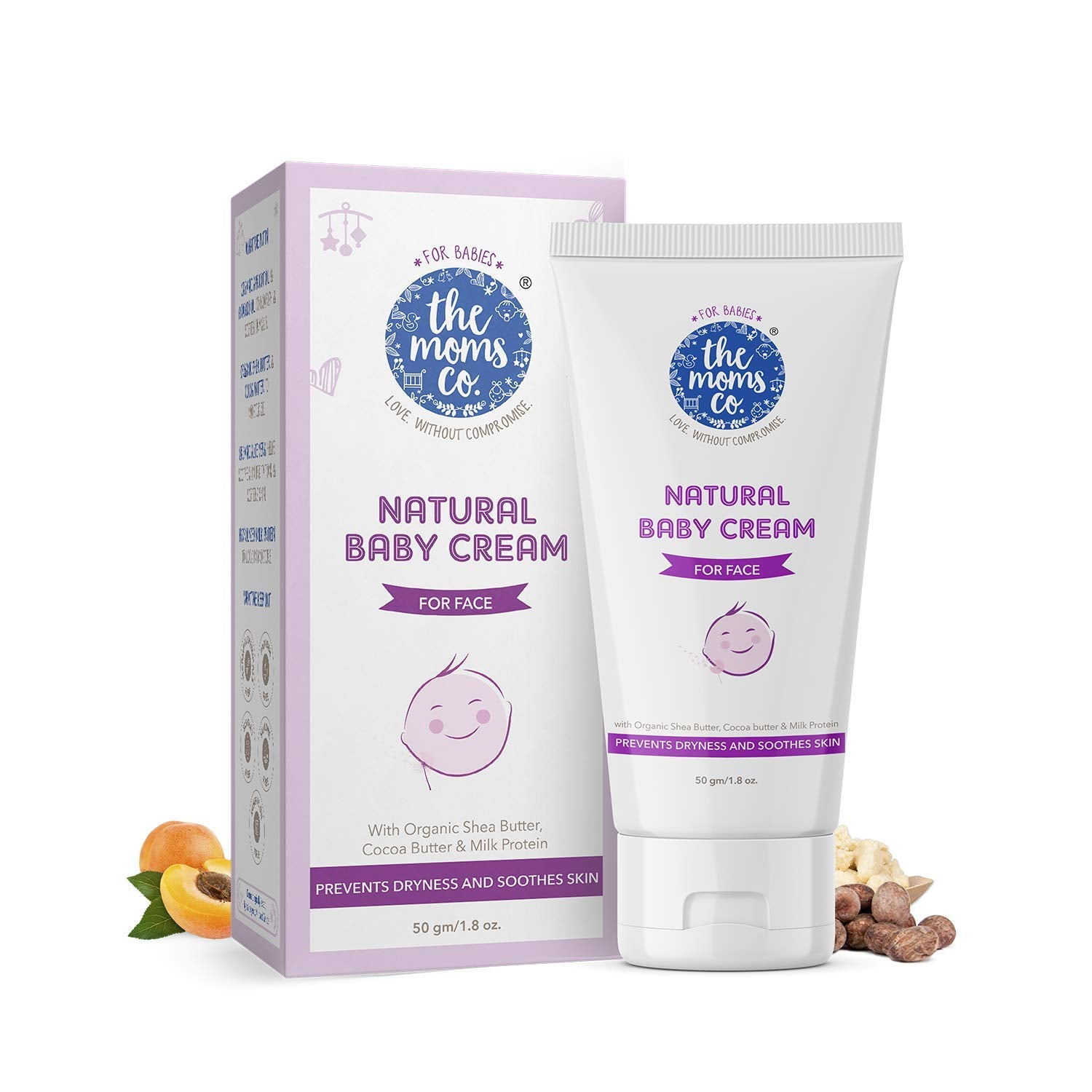 The Moms Co. Baby Cream For Face, Baby Moisturizer Cream With Shea Butter And Organic Jojoba Oil, Gentle Baby Skincare (50 Gm)