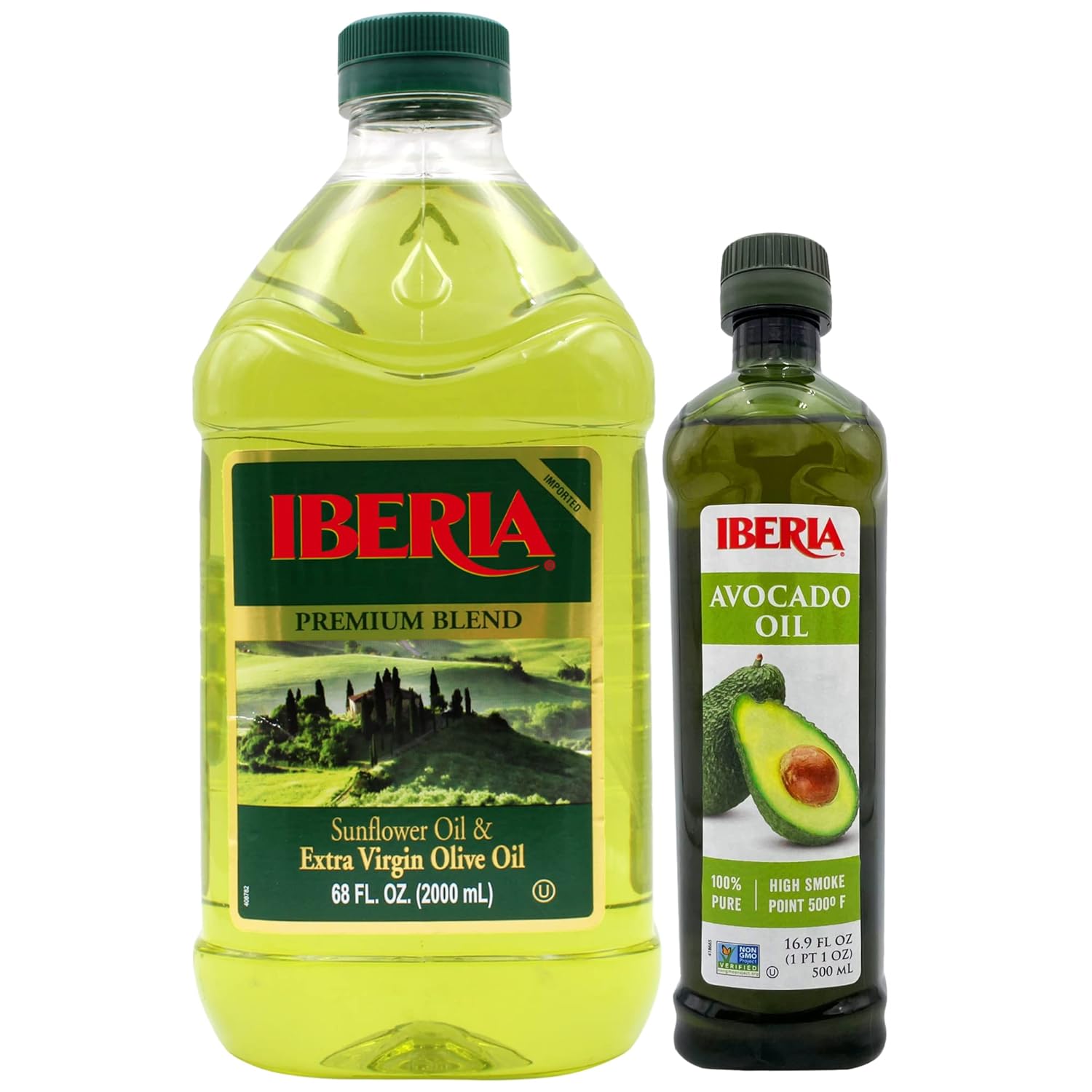 Iberia Sunflower and Extra Virgin Oil Blend, 2L + Iberia 100% Pure Avocado Oil, 16 oz : Grocery & Gourmet Food