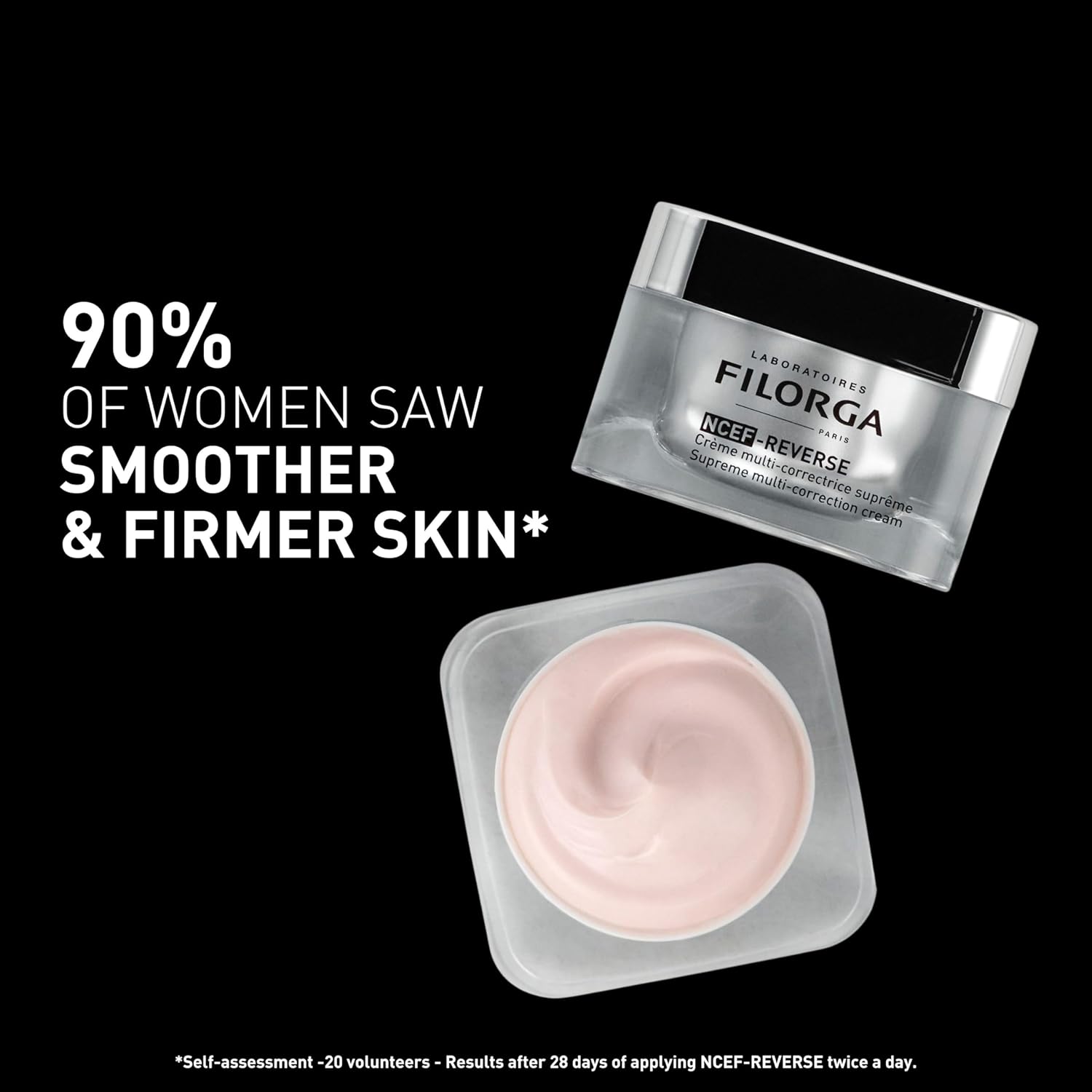 Filorga Ncef-Reverse Multi-Correction Skin Moisturizer Cream, Anti Aging Formula Of Hyaluronic Acid, Collagen, And Vitamin To Reduce Wrinkles And Restore Skin Elasticity Of The Eye And Face, 1.69 Oz : Beauty & Personal Care