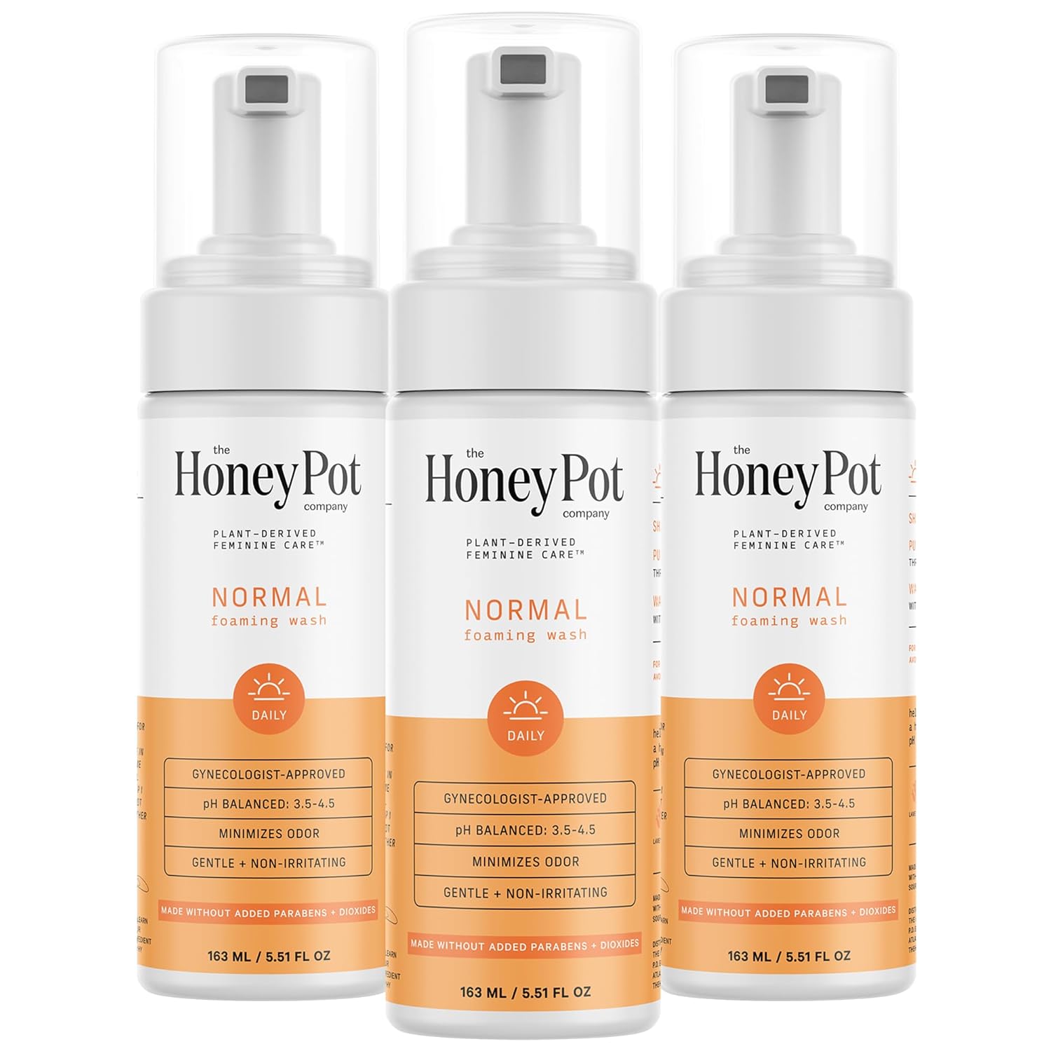 The Honey Pot Company - Feminine Wash - Herbal Infused Feminine Hygiene Wash For Sensitive Skin Types - Ph Balanced Plant Based Feminine Products - Normal - 5.51 Fluid Oz. (Pack Of 3)