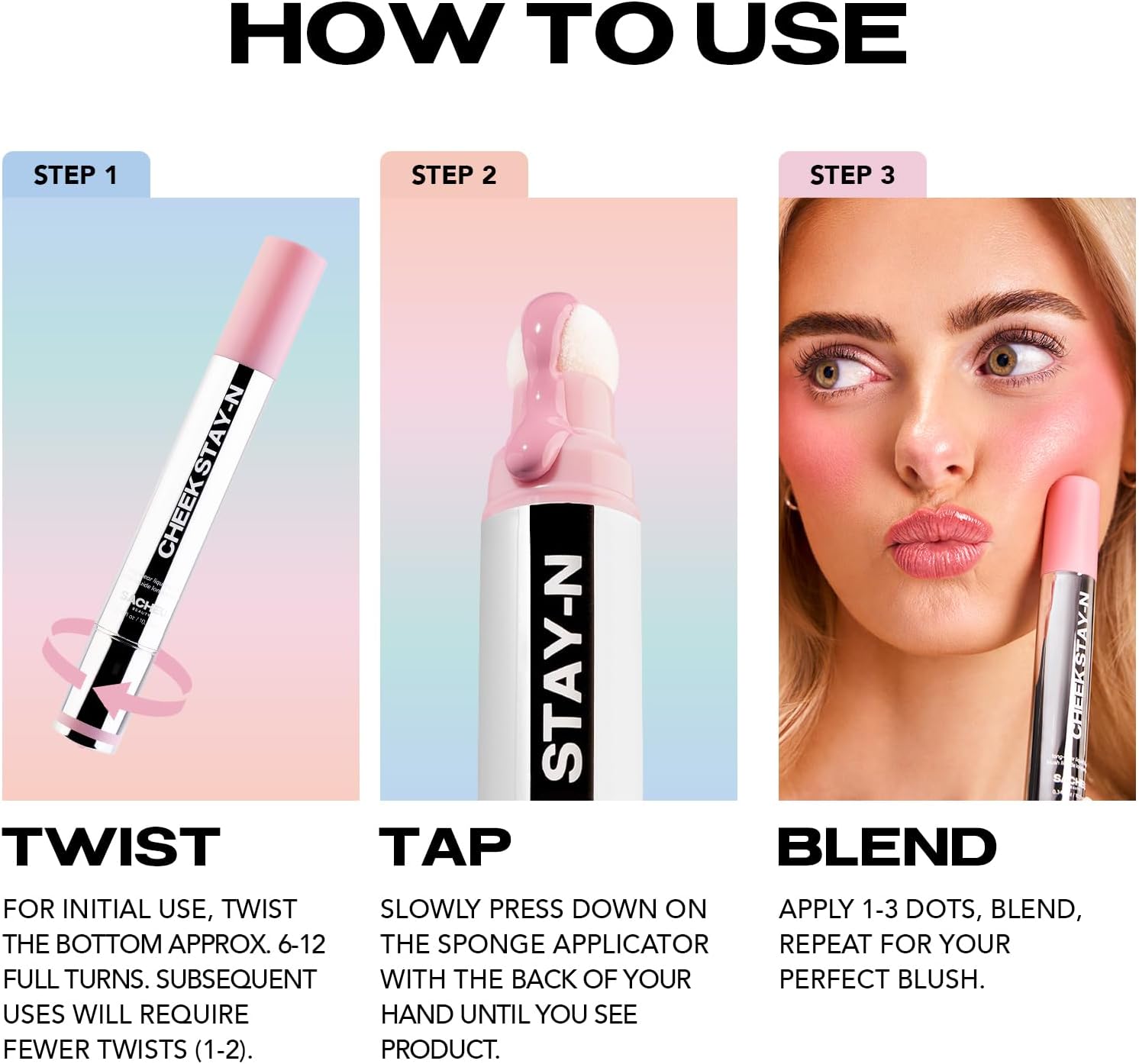Sacheu Cheek STAY-N Liquid Blush for Cheeks. High Pigment, Buildable, Lightweight Cream Blush Infused With Squalane, for Dewy & Radiant Flushed Cheeks. Long-lasting Cruelty Free, Flirt Mode Duo : Amazon.co.uk: Beauty