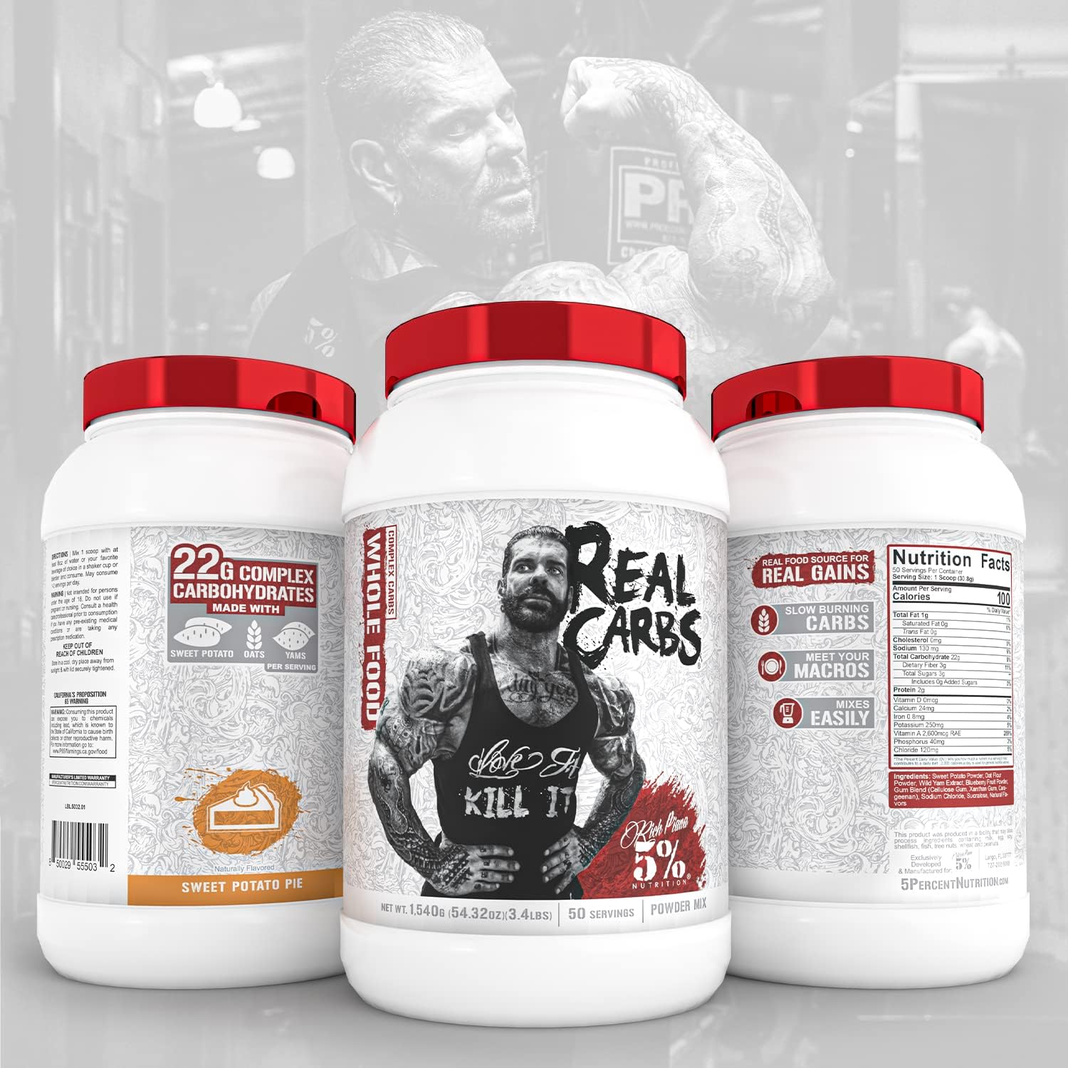 5% Nutrition Rich Piana Real Carbs with Real Food Complex Carbohydrate