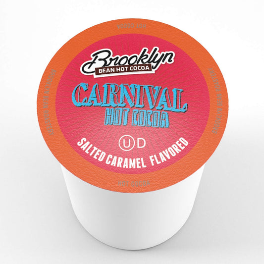 Brooklyn Beans Carnival Chocolate Salted Caramel Hot Cocoa Pods, Compatible With K Cup Brewers Including 2.0, 40 Count