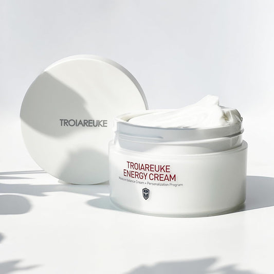 Troiareuke Energy Cream, Deep Nourishing Moisturizer For Face, Moisturizing Facial Night Cream With Bifida, Galactomyces, And Peptides For Dry, Dehydrated, And Combination Skin, Korean Skin Care