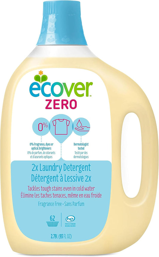 Ecover Zero Laundry Detergent, Fragrance Free, 93 Ounce (Pack 4)