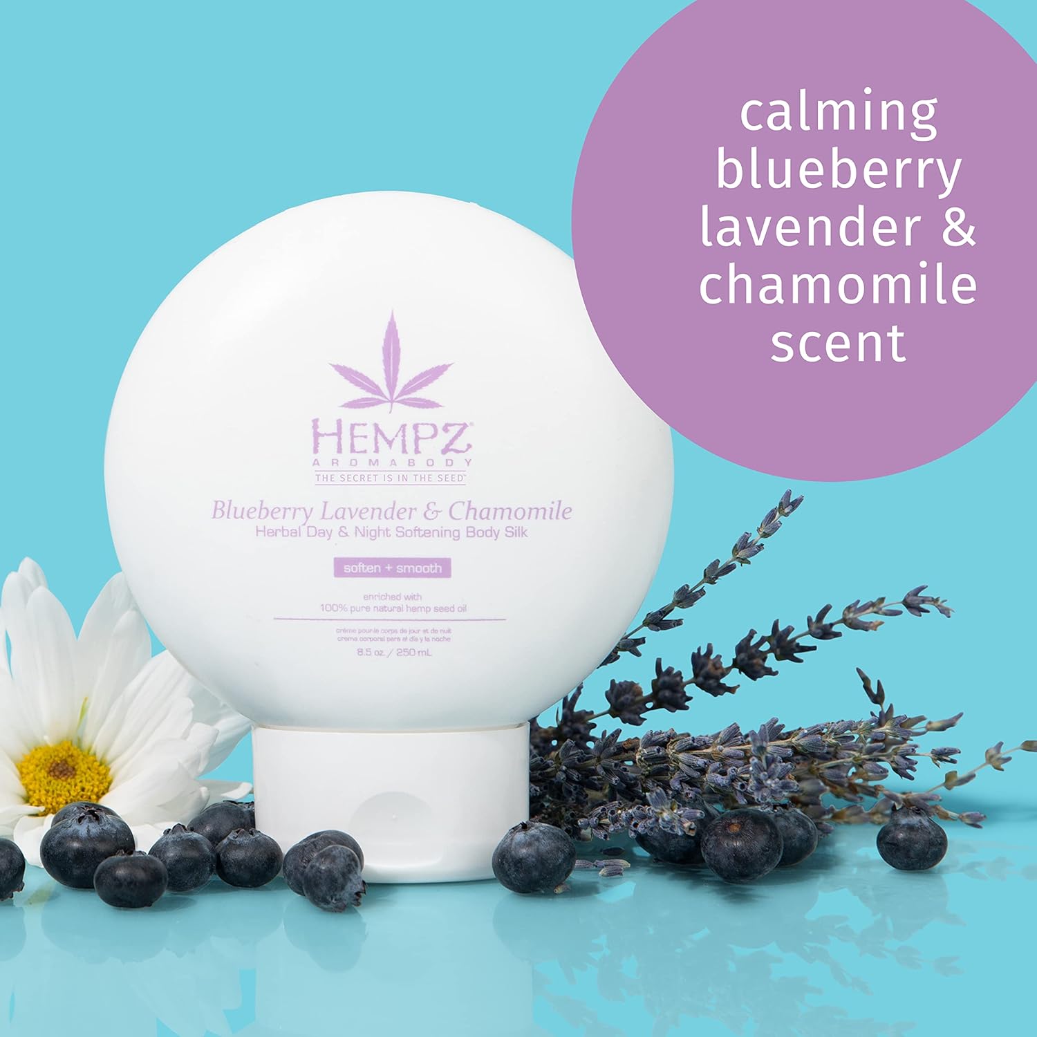 Blueberry Lavender & Chamomile Herbal Day & Night Softening Body Silk : Beauty & Personal Care