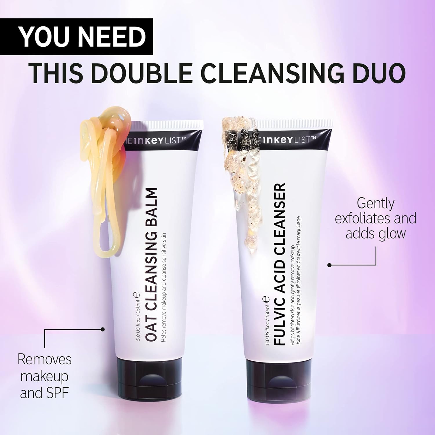 The Inkey List Fulvic Acid Brightening Cleanser, Gel Face Cleanser Gently Exfoliates And Removes Makeup, Improves Uneven Skin Tone, 5.07 Fl Oz : Beauty & Personal Care