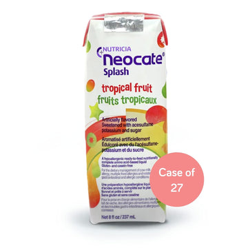 Neocate Splash - Ready-To-Feed Hypoallergenic Amino Acid-Based Toddler And Junior Formula - Tropical Fruit - 8 Fl Oz Box (Case Of 27)